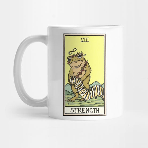 Strength Toad Tarot Card by Jewelia